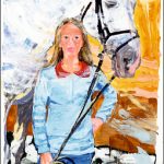 Katharina mit Verdener Pferd (1996)